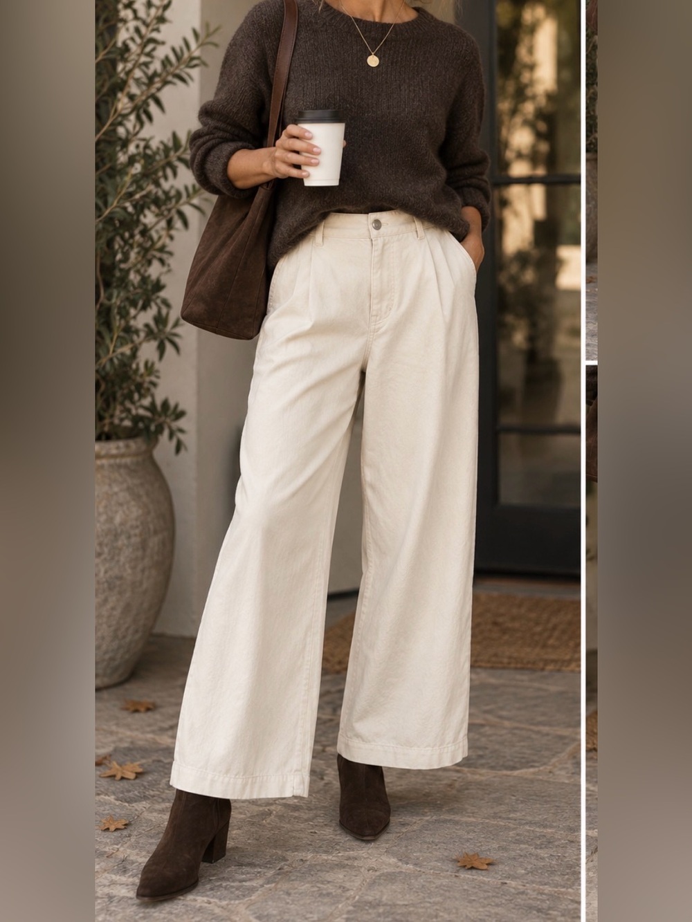 Madewell The Harlow Wide Leg trouser Jean cream ivory off-white denim 28
